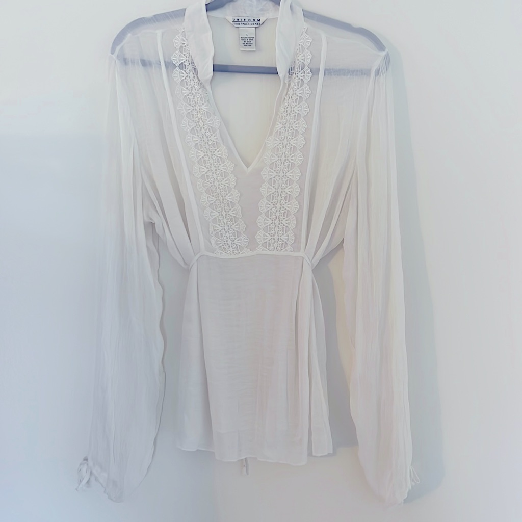 331 White Boho Top